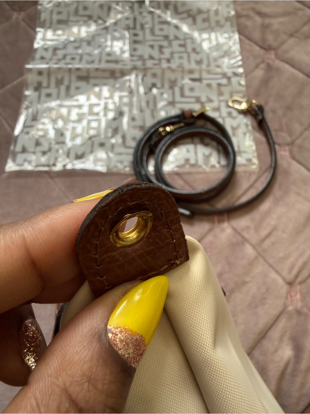 LE PLIAGE ORIGINAL POUCH WITH HANDLE (converted to crossbody) - Picture 10 of 15